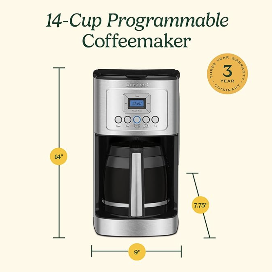 Cuisinart 14-Cup Programmable Coffee Maker, view 2