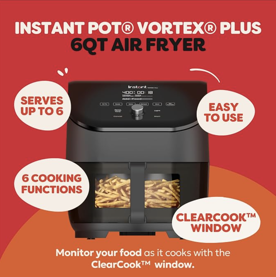 Instant Pot Vortex Plus 6QT ClearCook Air Fryer, view 2