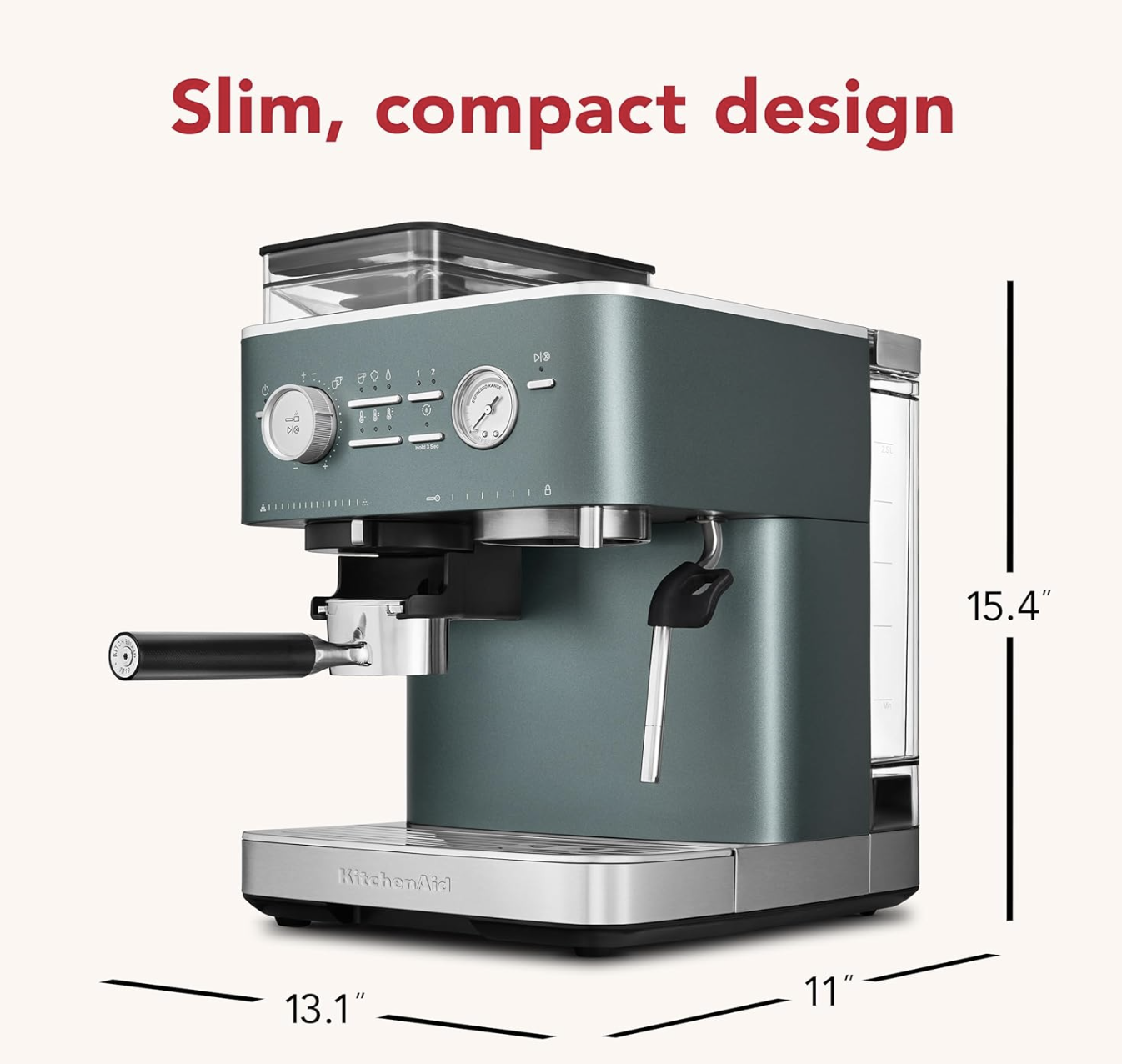 KitchenAid Semi-Automatic Espresso Machine with Burr Grinder, view 3